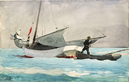 Stowing Sail by Winslow Homer