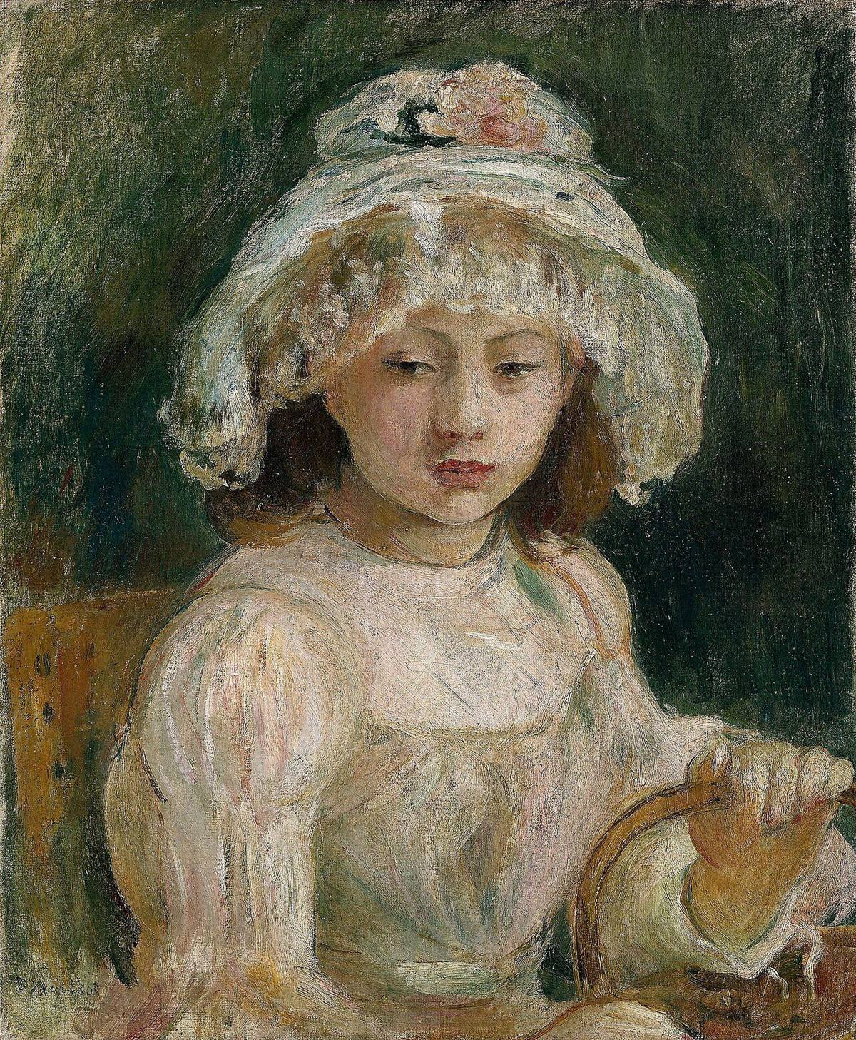 Young Girl with Hat by Berthe Morisot