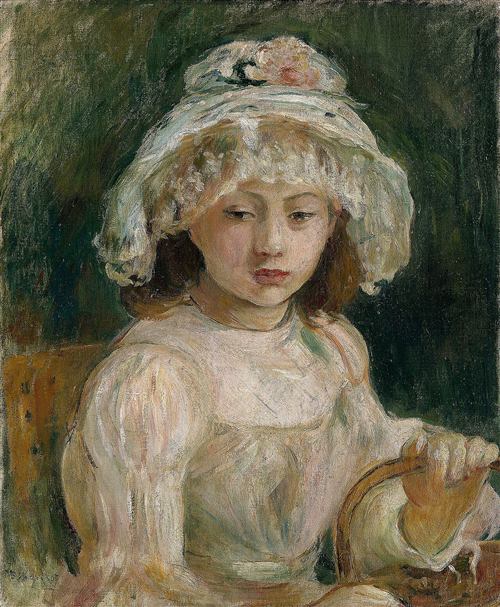 Young Girl with Hat by Berthe Morisot