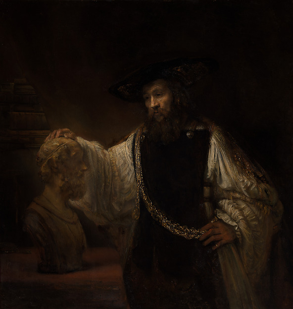 Aristotle with a Bust of Homer by Rembrandt (Rembrandt van Rijn)