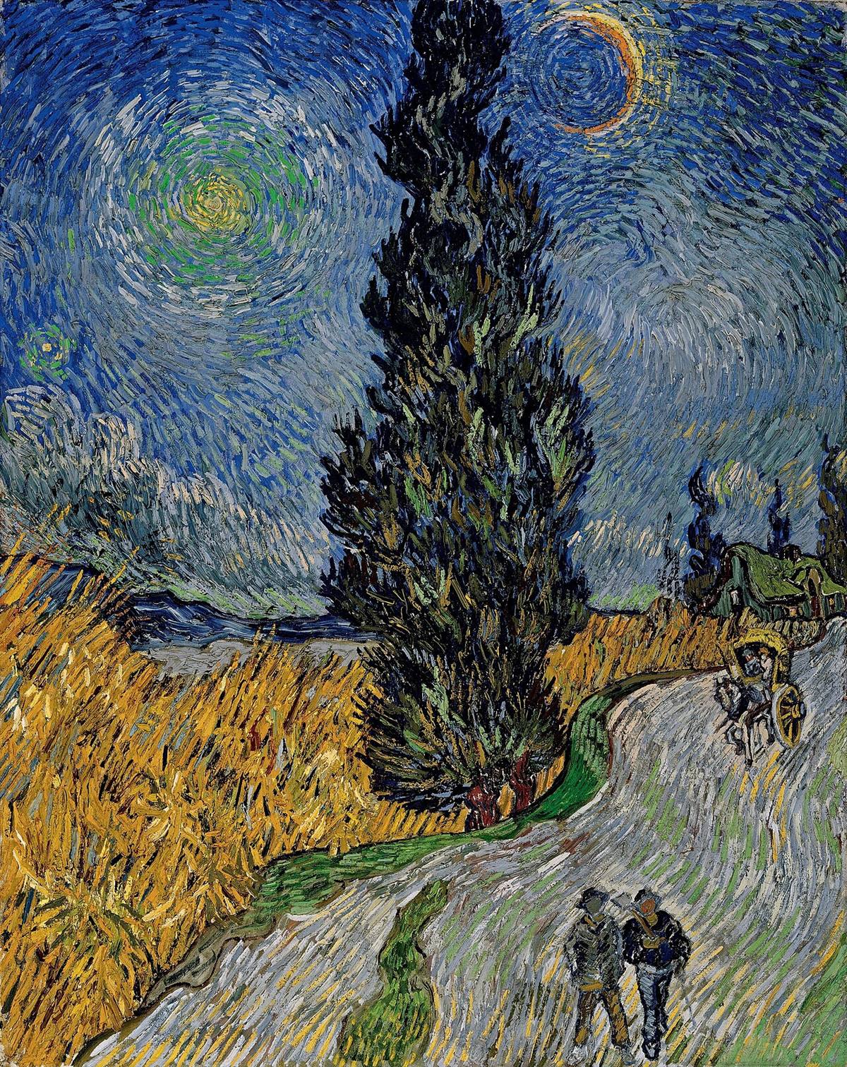 Road with Cypress and Star by Vincent van Gogh
