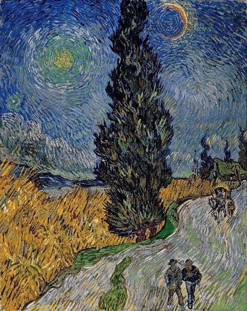 Road with Cypress and Star by Vincent van Gogh