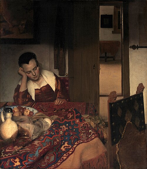 A Girl Asleep by Johannes Vermeer