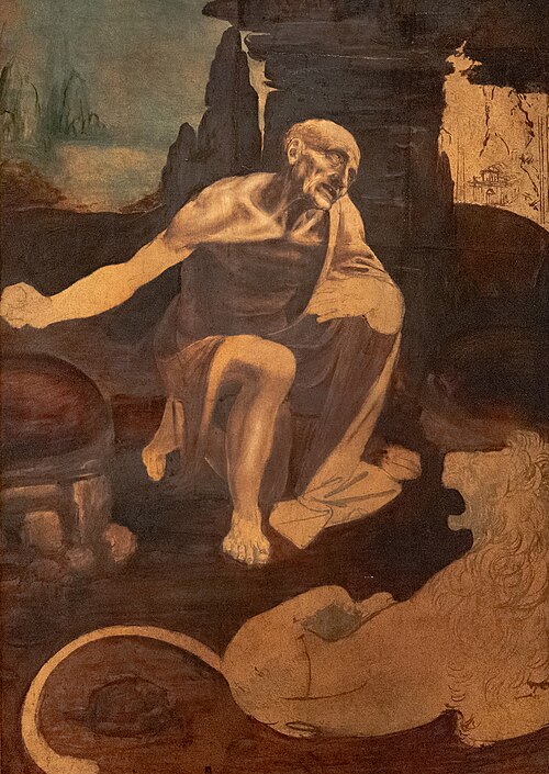 Saint Jerome in the Wilderness by Leonardo da Vinci
